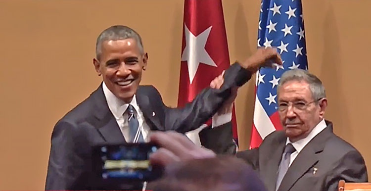 Барак Обама «прокололся» только во время встречи с Раулем Кастро.