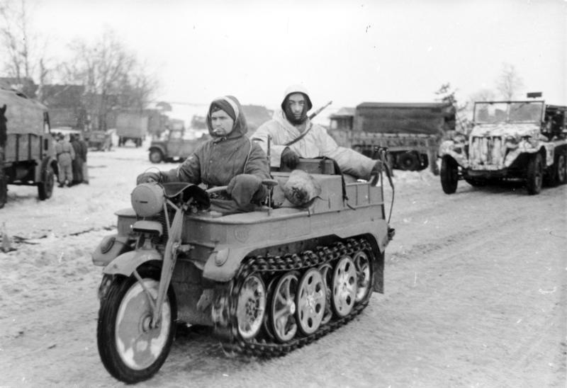 SdKfz 2 во время боевых действий в СССР. Зима 1943—1944 годов.